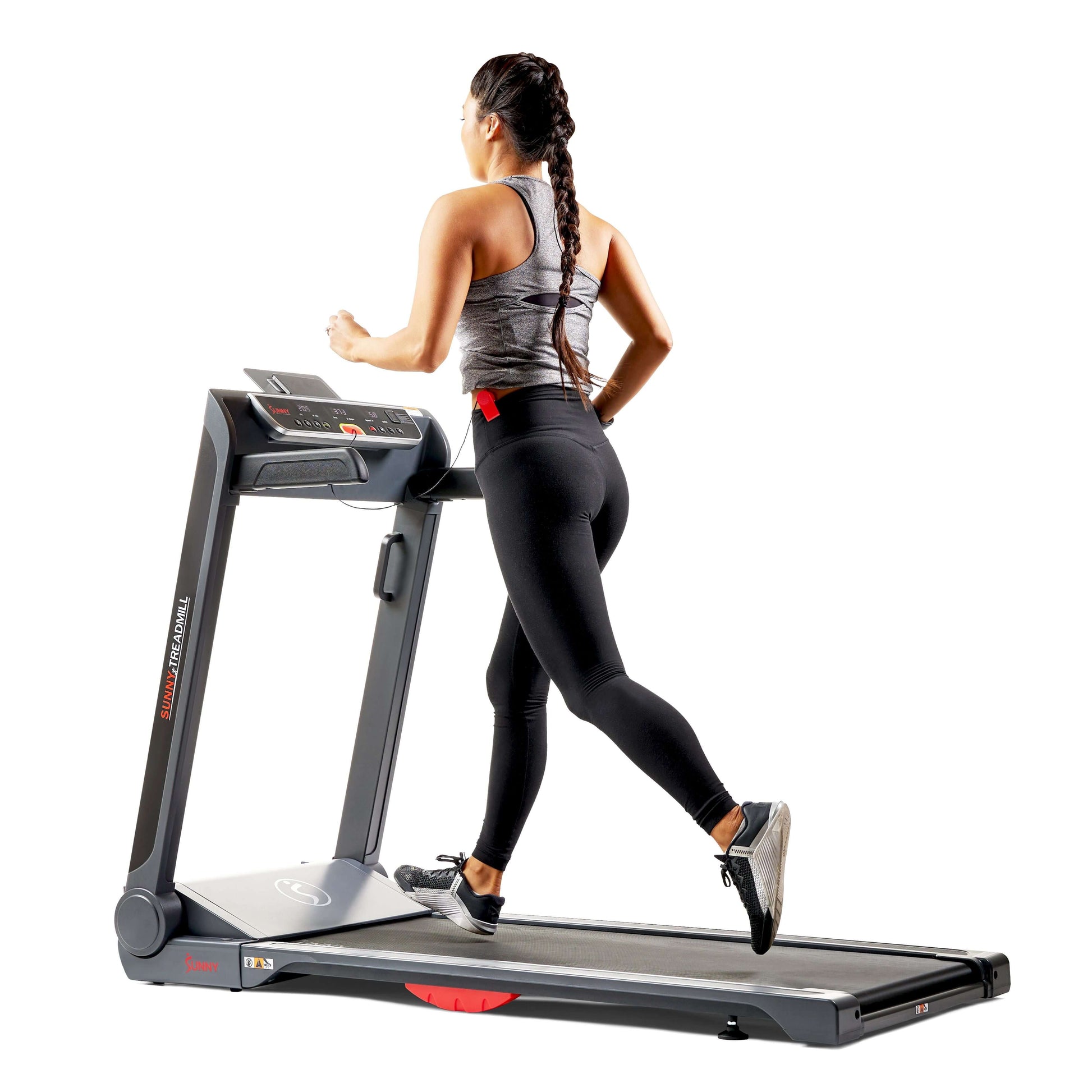 "Sunny Health & Fitness Smart Strider Treadmill with 20"" Wide LoPro Deck